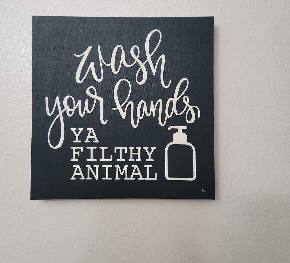 Humorous Black and White Wall Art Sign